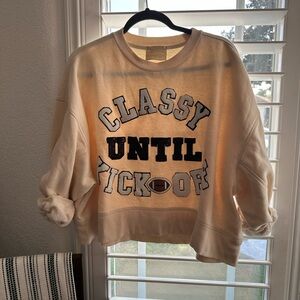 Judith March Cream and Gold Sweatshirt